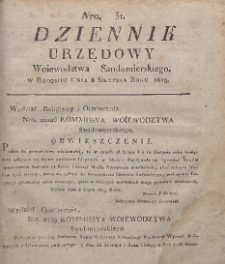Dziennik Urzędowy Województwa Sandomierskiego, 1819, nr 31