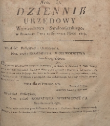 Dziennik Urzędowy Województwa Sandomierskiego, 1819, nr 32