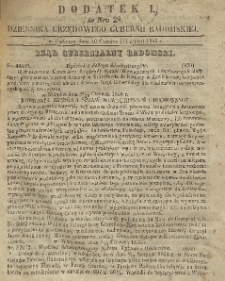 Dziennik Urzędowy Gubernii Radomskiej, 1856, nr 28, dod. 1