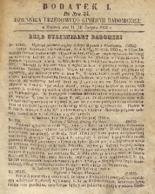 Dziennik Urzędowy Gubernii Radomskiej, 1856, nr 34, dod. 1
