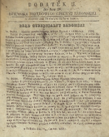 Dziennik Urzędowy Gubernii Radomskiej, 1856, nr 28, dod. 2