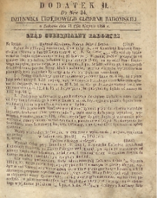 Dziennik Urzędowy Gubernii Radomskiej, 1856, nr 34, dod . 2