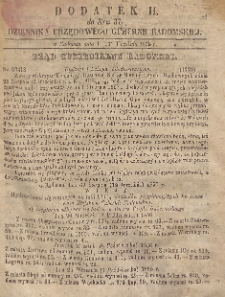 Dziennik Urzędowy Gubernii Radomskiej, 1856, nr 37, dod. 2