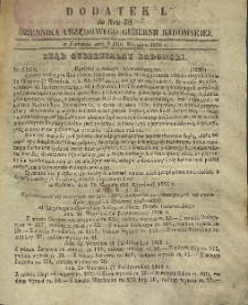 Dziennik Urzędowy Gubernii Radomskiej, 1856, nr 38, dod. 1