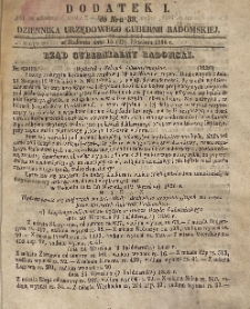 Dziennik Urzędowy Gubernii Radomskiej, 1856, nr 39, dod. 1