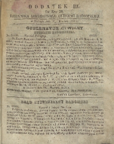 Dziennik Urzędowy Gubernii Radomskiej, 1856, nr 39, dod. 3