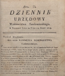 Dziennik Urzędowy Województwa Sandomierskiego, 1819, nr 33
