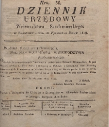 Dziennik Urzędowy Województwa Sandomierskiego, 1819, nr 36