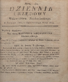 Dziennik Urzędowy Województwa Sandomierskiego, 1819, nr 40