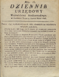 Dziennik Urzędowy Województwa Sandomierskiego, 1823, nr 26