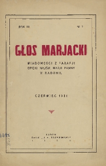 Głos Marjacki, 1931, R. 3, nr 2
