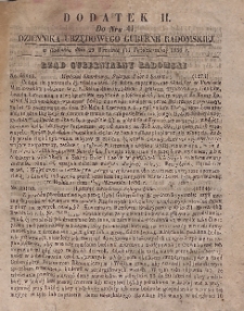 Dziennik Urzędowy Gubernii Radomskiej, 1856, nr 41, dod. 2