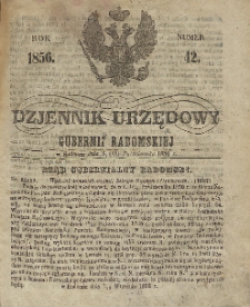 Dziennik Urzędowy Gubernii Radomskiej, 1856, nr 42
