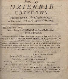 Dziennik Urzędowy Województwa Sandomierskiego, 1819, nr 49