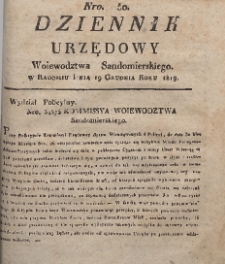 Dziennik Urzędowy Województwa Sandomierskiego, 1819, nr 50