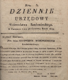 Dziennik Urzędowy Województwa Sandomierskiego, 1819, nr 51
