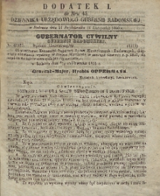 Dziennik Urzędowy Gubernii Radomskiej, 1856, nr 45, dod. 1