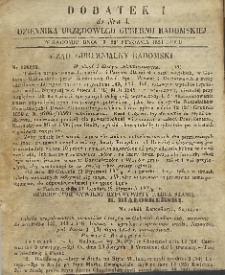 Dziennik Urzędowy Gubernii Radomskiej, 1851, nr 4, dod. I