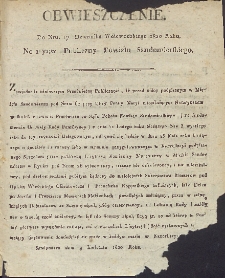 Dziennik Urzędowy Województwa Sandomierskiego, 1820, nr 17, Obwieszczenie