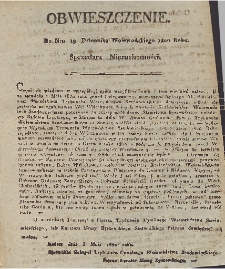 Dziennik Urzędowy Województwa Sandomierskiego, 1820, nr 19, Obwieszczenie [2]