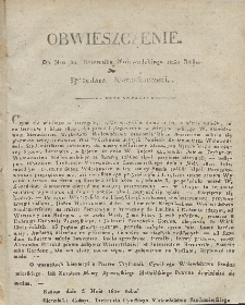 Dziennik Urzędowy Województwa Sandomierskiego, 1820, nr 21, Obwieszczenie