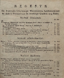 Regestr Do Dzeinnika Urzędowego Województwa Sandomierskiego od dnia 1 Października do ostatniego Grudnia 1819 r.