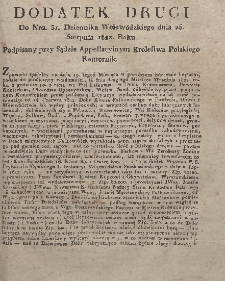 Dziennik Urzędowy Województwa Sandomierskiego, 1822, nr 31, dod. 2