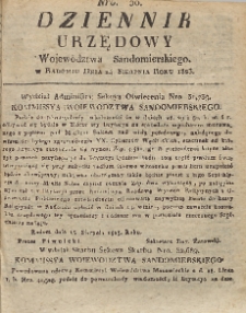 Dziennik Urzędowy Województwa Sandomierskiego, 1823, nr 30