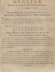 Dziennik Urzędowy Województwa Sandomierskiego, 1823, nr 32, dod.