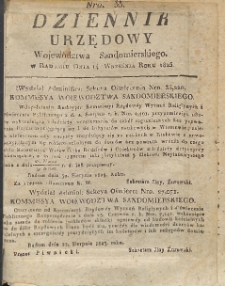 Dziennik Urzędowy Województwa Sandomierskiego, 1823, nr 33
