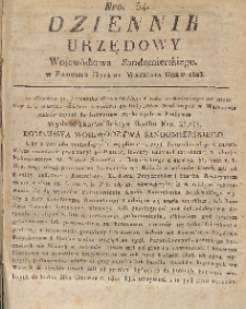 Dziennik Urzędowy Województwa Sandomierskiego, 1823, nr 34