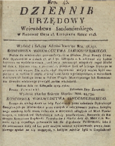 Dziennik Urzędowy Województwa Sandomierskiego, 1823, nr 43