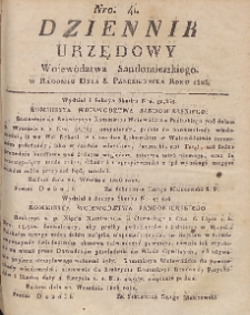 Dziennik Urzędowy Województwa Sandomierskiego, 1826, nr 41