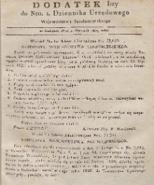 Dziennik Urzędowy Województwa Sandomierskiego, 1829, nr 1, dod. 1