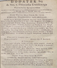 Dziennik Urzędowy Województwa Sandomierskiego, 1829, nr 2, dod. 1