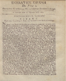 Dziennik Urzędowy Województwa Sandomierskiego, 1829, nr 2, dod. 2