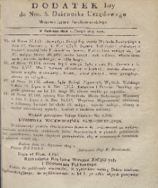 Dziennik Urzędowy Województwa Sandomierskiego, 1829, nr 5, dod. 1