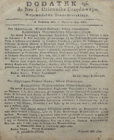 Dziennik Urzędowy Województwa Sandomierskiego, 1830, nr 4, dod. II