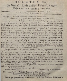 Dziennik Urzędowy Województwa Sandomierskiego, 1830, nr 16, dod. III