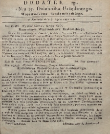 Dziennik Urzędowy Województwa Sandomierskiego, 1830, nr 27, dod. II