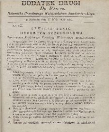 Dziennik Urzędowy Województwa Sandomierskiego, 1829, nr 20, dod. 2