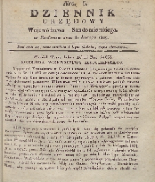 Dziennik Urzędowy Województwa Sandomierskiego, 1829, nr 6