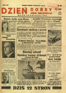 Dzień Dobry Ziemi Radomskiej, 1938, R. 8, nr 98
