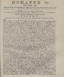 Dziennik Urzędowy Województwa Sandomierskiego, 1829, nr 20, dod. 5