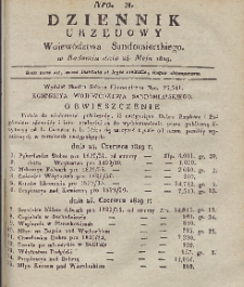 Dziennik Urzędowy Województwa Sandomierskiego, 1829, nr 21