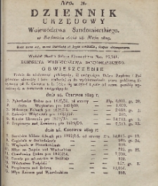 Dziennik Urzędowy Województwa Sandomierskiego, 1829, nr 21