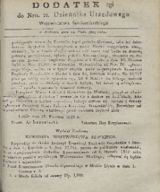 Dziennik Urzędowy Województwa Sandomierskiego, 1829, nr 21, dod. 2