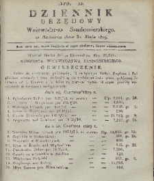 Dziennik Urzędowy Województwa Sandomierskiego, 1829, nr 22