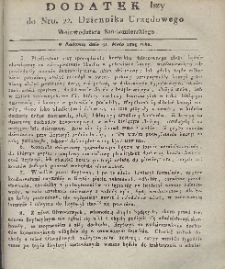 Dziennik Urzędowy Województwa Sandomierskiego, 1829, nr 22, dod. 1