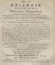 Dziennik Urzędowy Województwa Sandomierskiego, 1829, nr 25